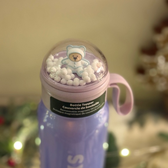 Starbucks Lavender Bearista Bear Snow Globe Water Bottle - Picture 3 of 3